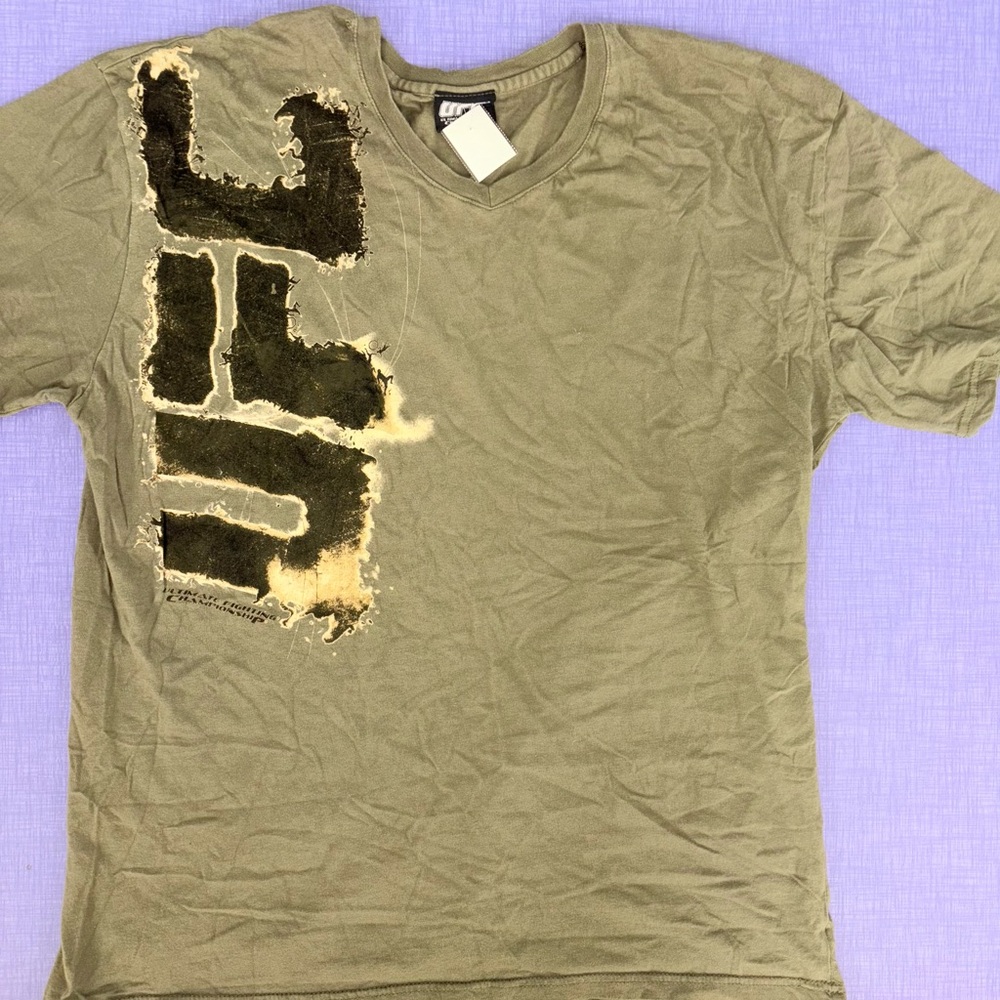 UFC Olive Tee with Logo Patch